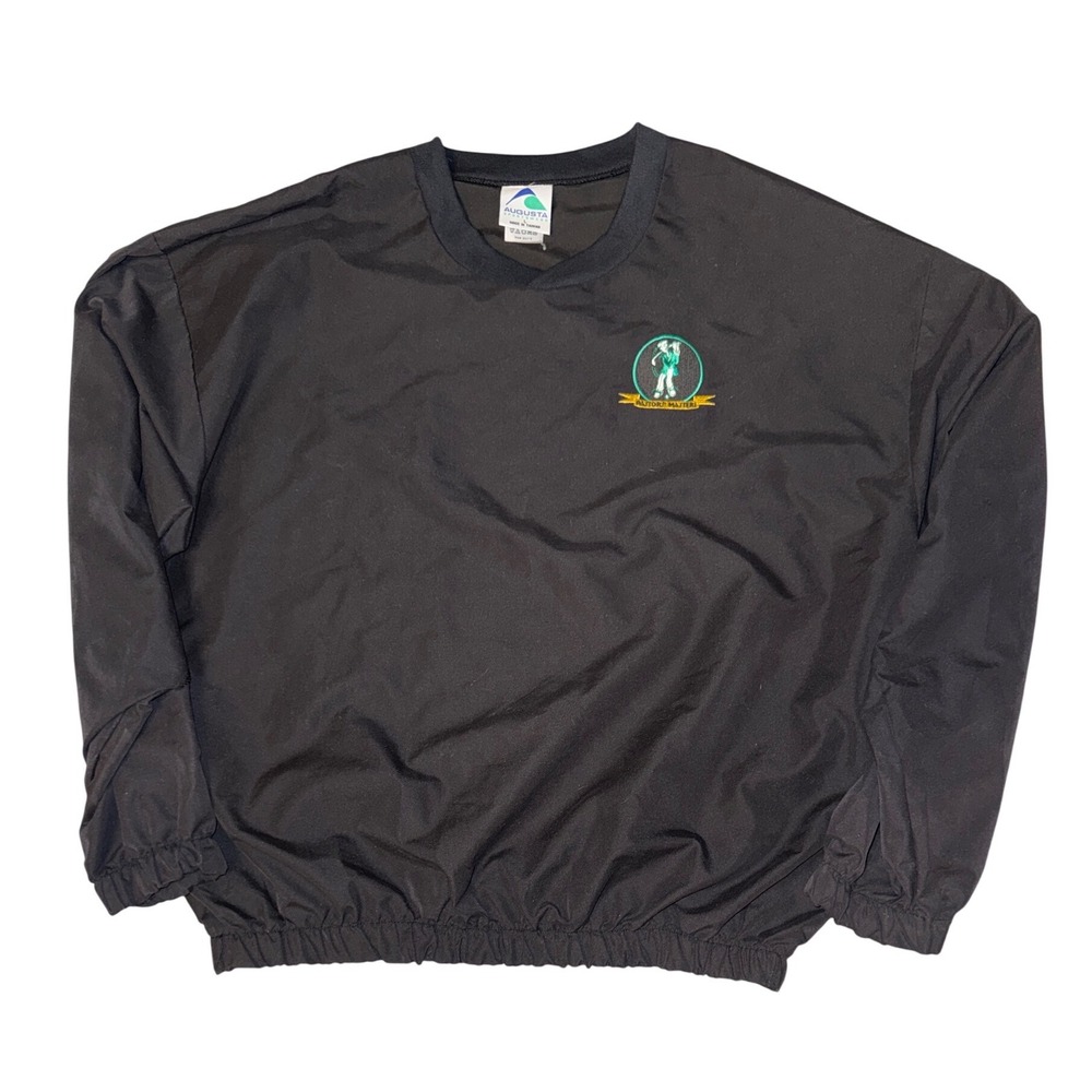 Augusta Sportswear Mens Black Golf Pullover Pastors Masters Long Sleeve Logo L